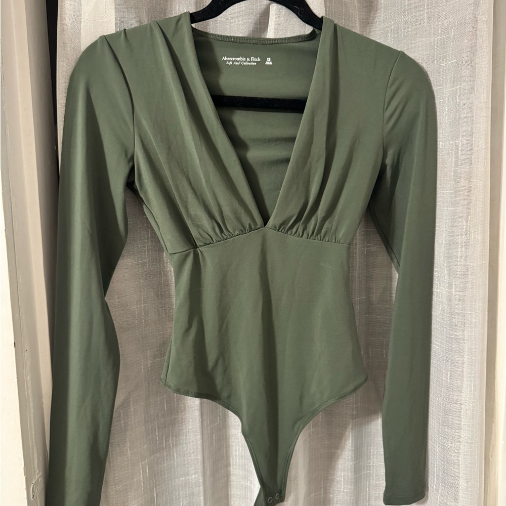 Abercrombie & Fitch Olive Green Bodysuit